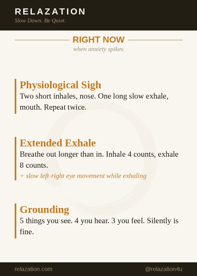 What to do right now.