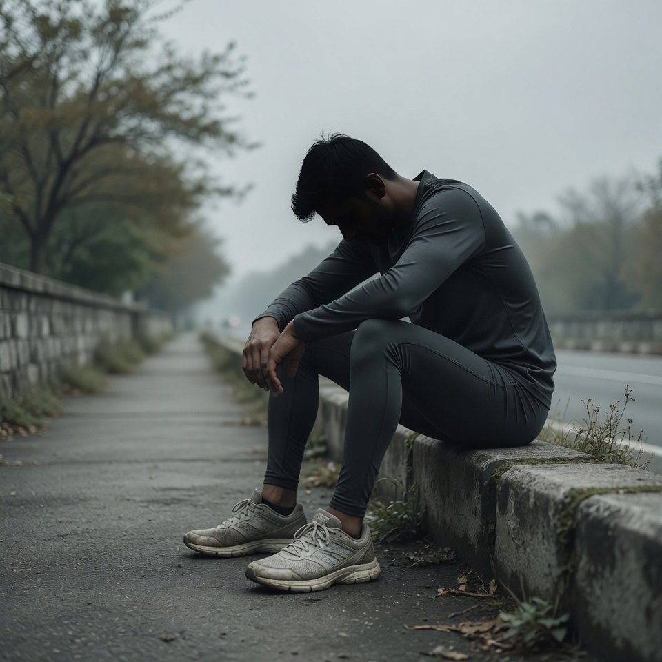 Runner resting